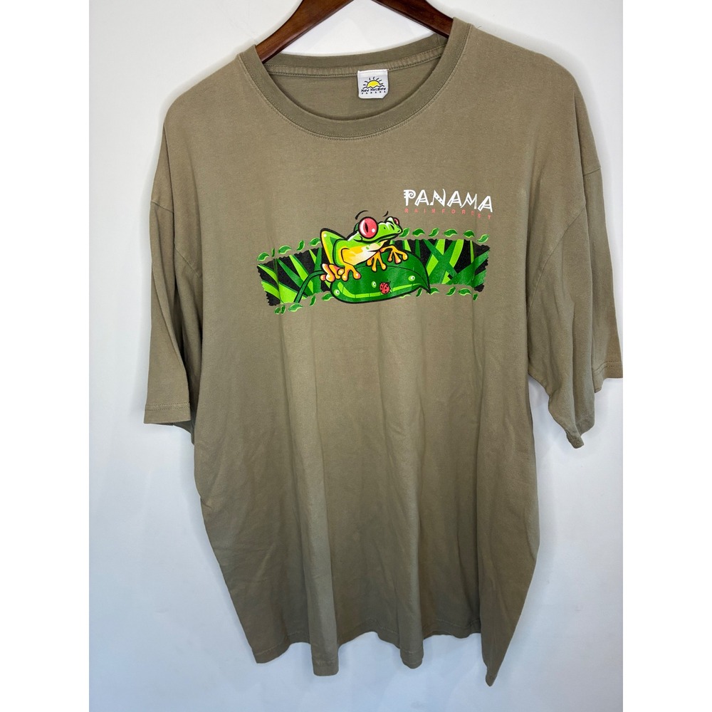 Vintage New Horizons Panama Rainforest Red Eyed Tree Frog Graphic T-Shirt XXL